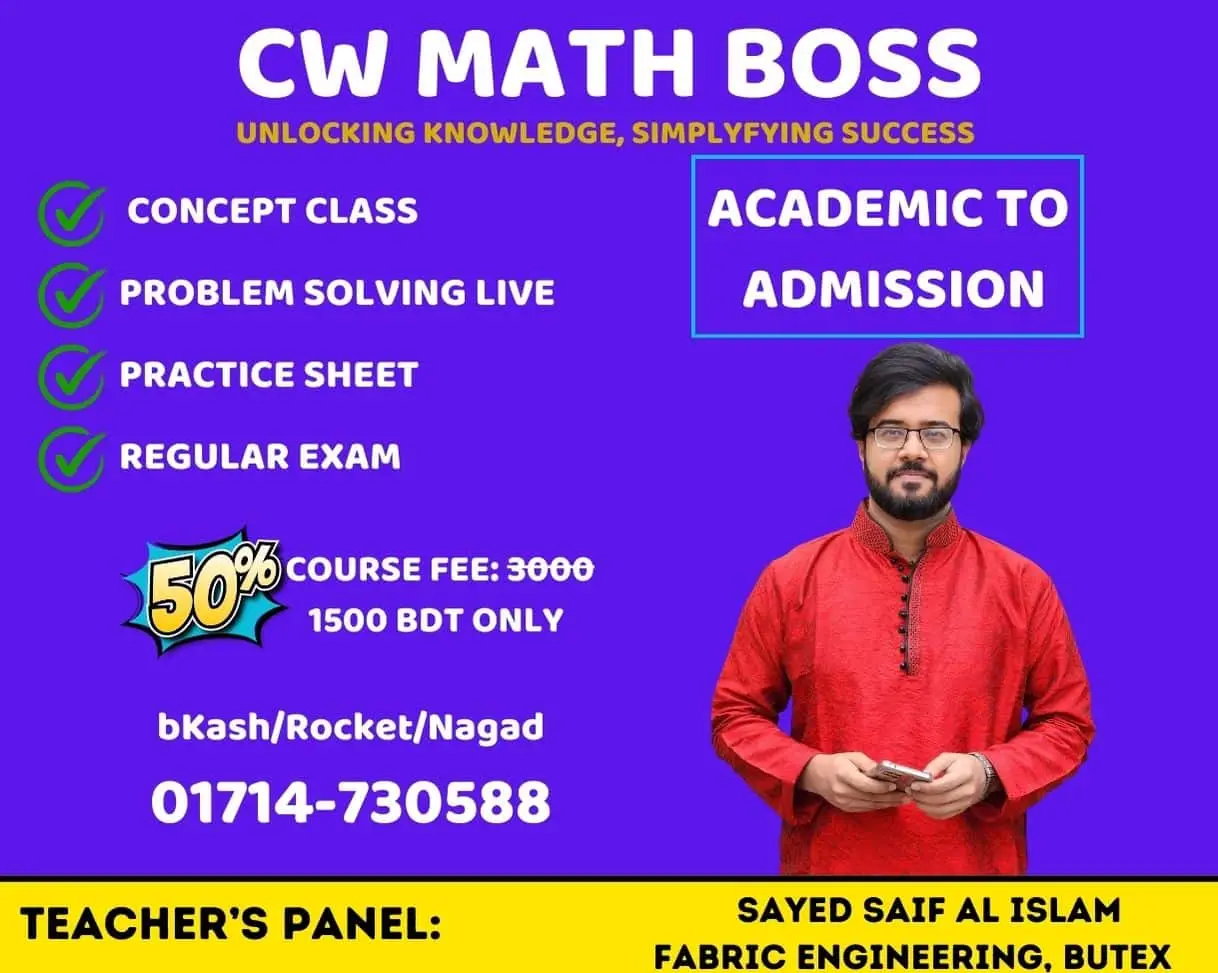 CW MATH BOSS – Academic To Admission